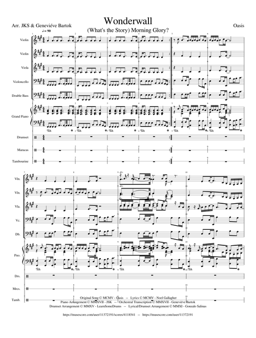 Wonderwall - Oasis - Orchestral Arrangement