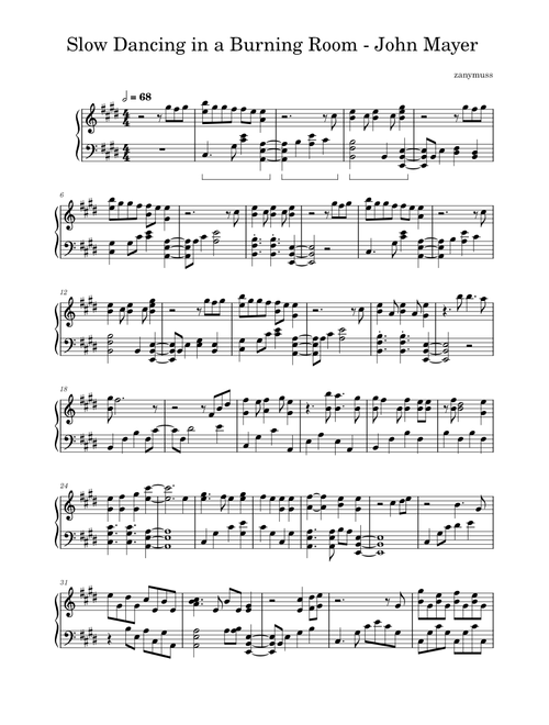 Slow Dancing in a Burning Room – John Mayer