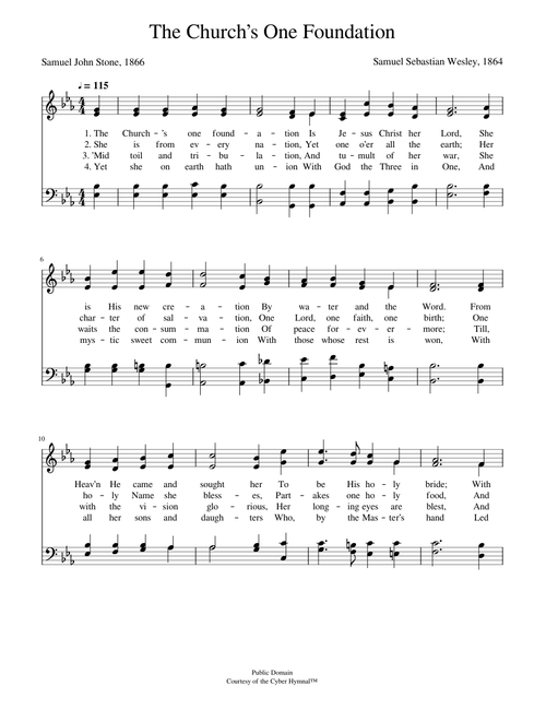 The church’s one foundation - Samuel S. Wesley