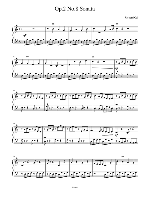 Op.2 No.8 Sonata