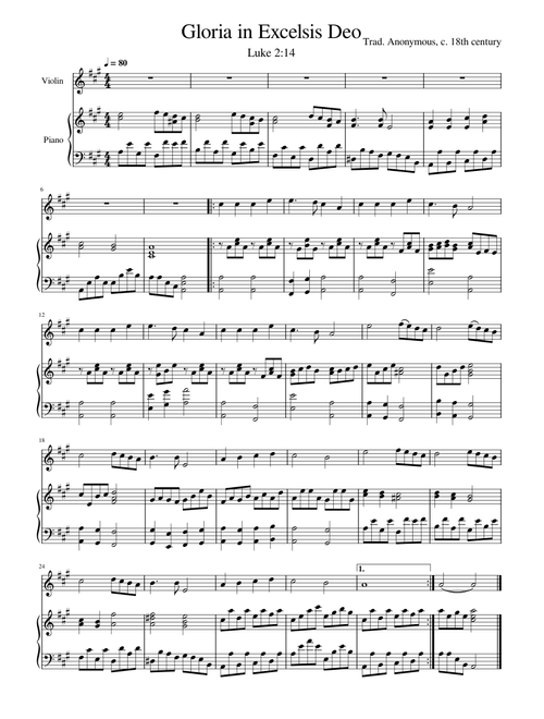 Gloria, in excelsis Deo – Misc Traditional