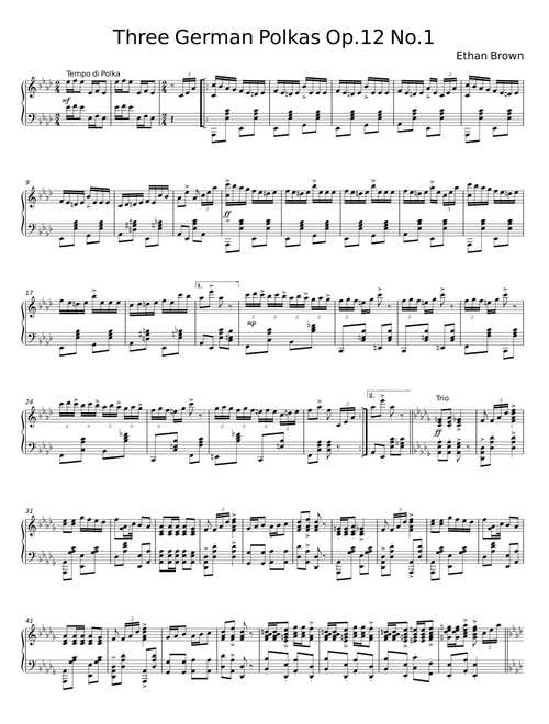 Three German Polkas Op.12 No.1 - Ethan Brown