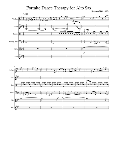 Fortnite Dance Therapy For Alto Sax