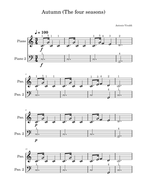 Autumn from The Four Seasons – Antonio Vivaldi