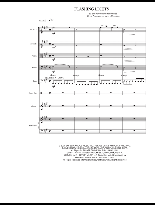 Flashing Lights (Arr. Joe Deninzon) - Kanye West (Small Ensemble)