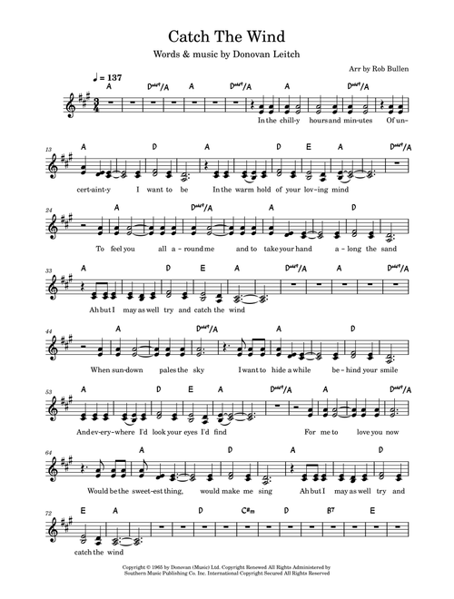 Catch The Wind (Arr. Rob Bullen) - Donovan (Instrumental Duet)