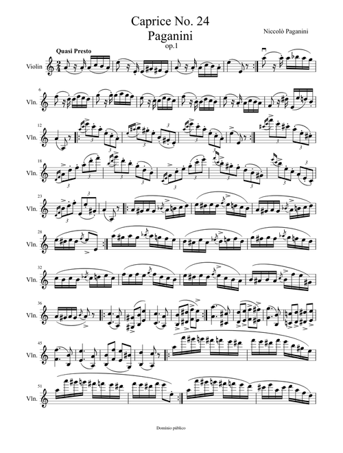 Caprice No 24 Paganini