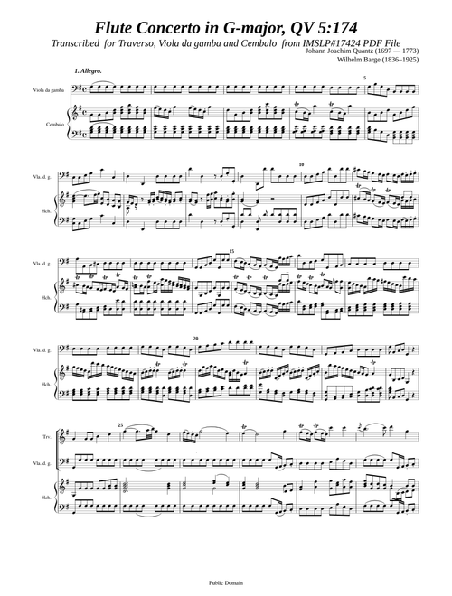 Quantz, J. J. _ Flute Concerto G-Dur, QV 5.174