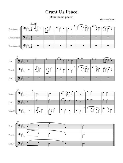 Dona nobis pacem – Misc Traditional Grant Us Peace (Dona nobis pacem)