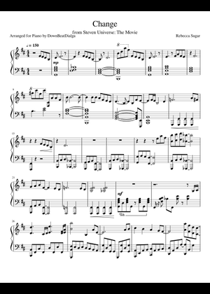Steven universe the movie - change – Misc Cartoons Sheet Music for ...