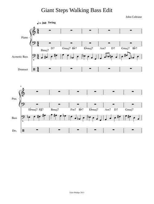 Giant Steps Walking Bass Edit