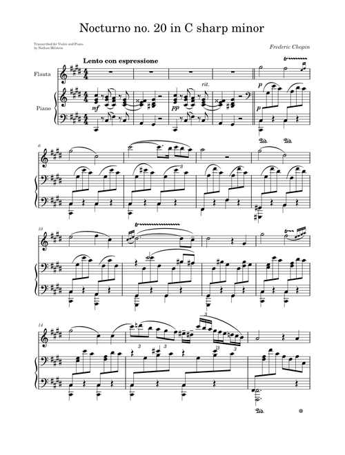 Nocturno no. 20 in C-sharp Minor - Chopin