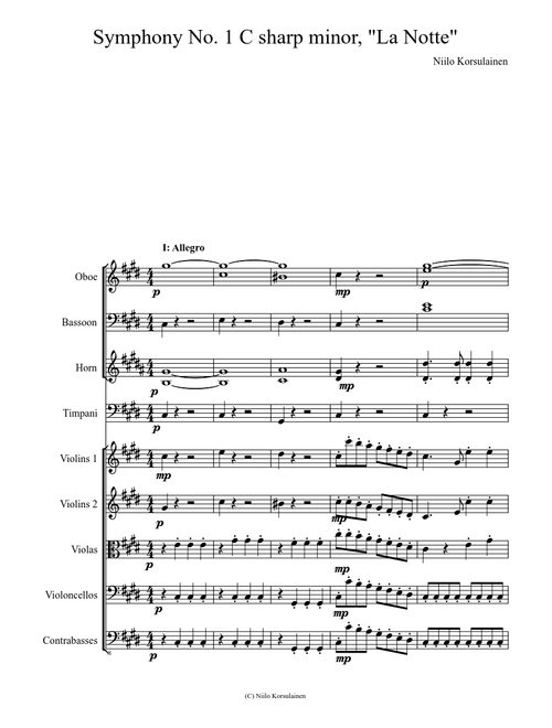 Symphony No. 1 C sharp minor, Op. 5
