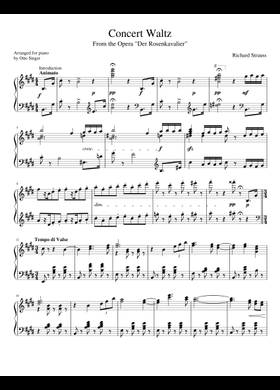 Free Der Rosenkavalier by Richard Strauss sheet music