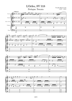 L'Orfeo, SV 318 – Claudio Monteverdi (Prologue. Toccata) Sheet