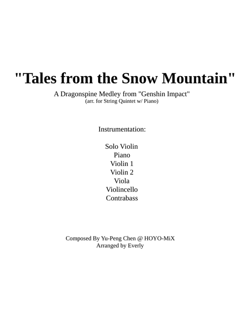 Tales From the Snow Mountain – Yu-Peng Chen