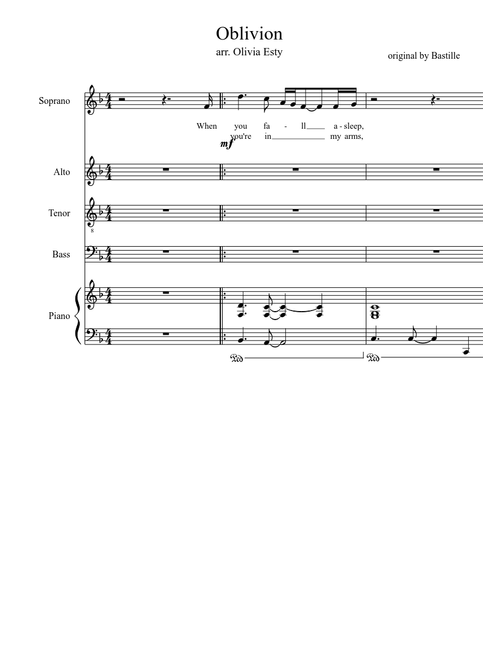 Oblivion- Bastille (SATB arr.)