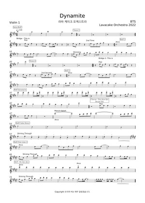 Dynamite – BTS DYNAMITE Sheet Music for Xylophone, Strings group ...