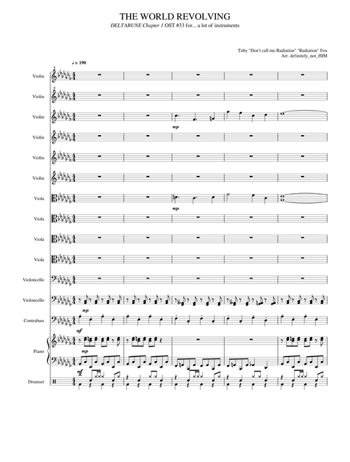 THE WORLD REVOLVING for... a lot of instruments
