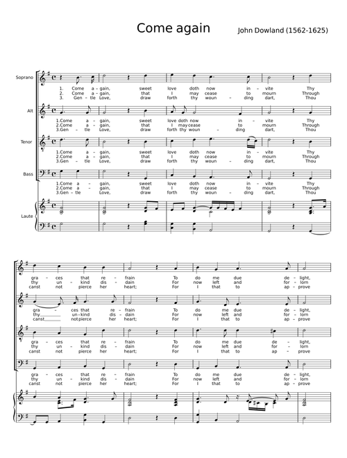 Come again - John Dowland