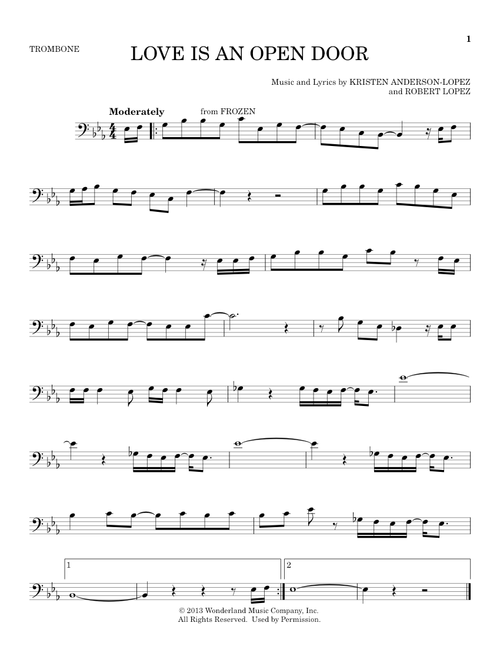 Love Is An Open Door (from Frozen) - Kristen Bell & Santino Fontana (Trombone Solo)