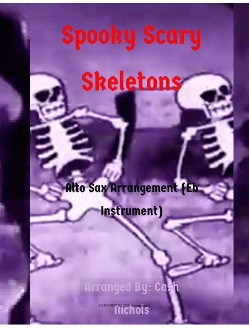 Spooky Scary Skeletons Alto Sax