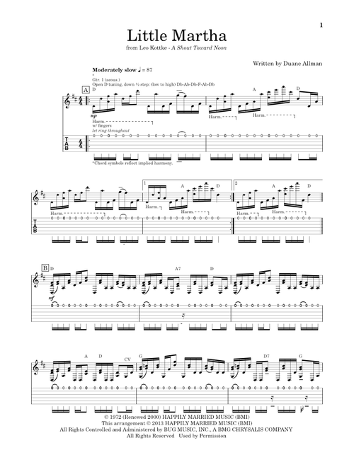 Little Martha - Leo Kottke, Duane Allman (Solo Guitar)