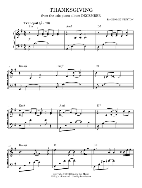 E WINSTON　 SHEET MUSIC COLLECTION George Winston sheet music by timstudy1 | Play, print, and