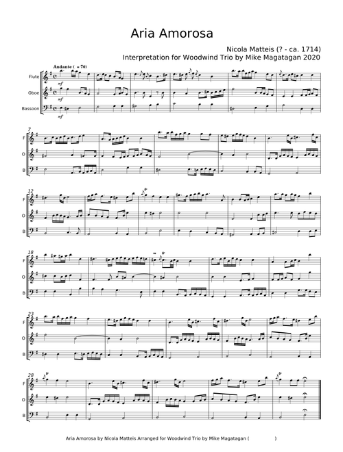 Aria Amorosa - Nicola Matteis