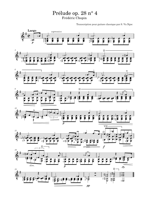 Prélude op. 28 n°4 -- Chopin