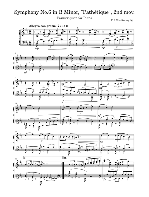 Symphony No.6, Op.74 2nd mov. – Pyotr Ilyich Tchaikovsky