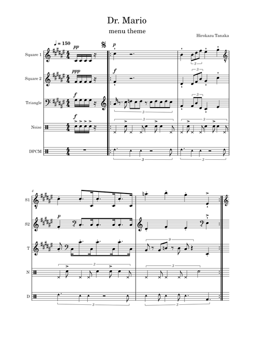 Dr. Mario – Hirokazu Tanaka menu theme