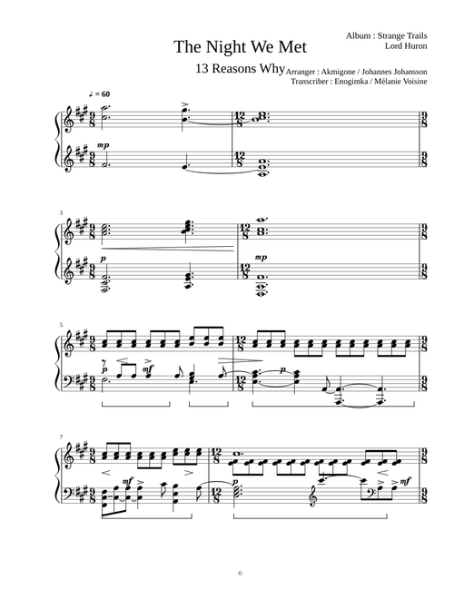 The Night We Met - Akmigone - Difficult piano solo