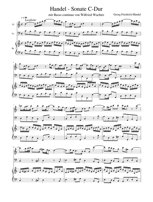 Handel - Sonate C-Dur (HWV 365)