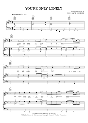Play Official version of You're Only Lonely Sheet Music by James Taylor