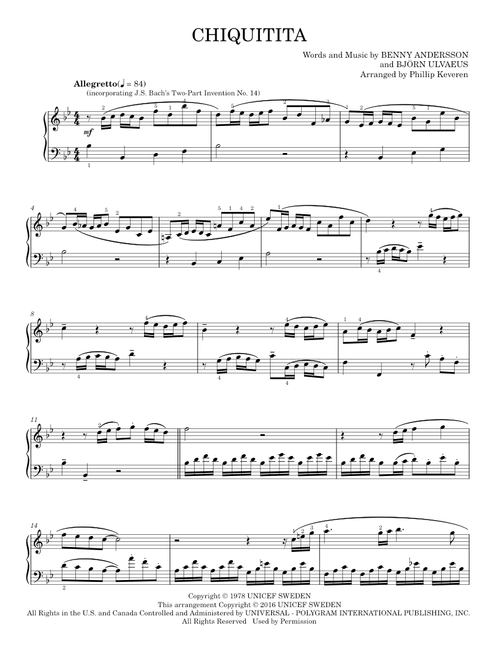 Chiquitita - ABBA (Piano Solo)