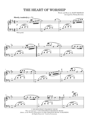 Play Official version of The heart of worship Sheet Music by Matt ...