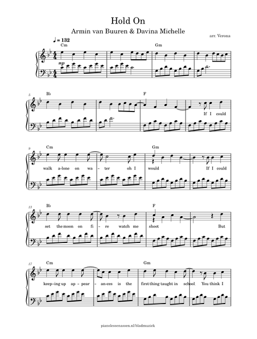 Hold On - Armin van Buuren & Davina Michelle (with lyrics & chords)