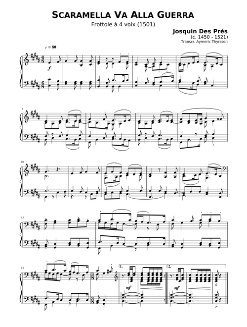 Josquin: Scaramella