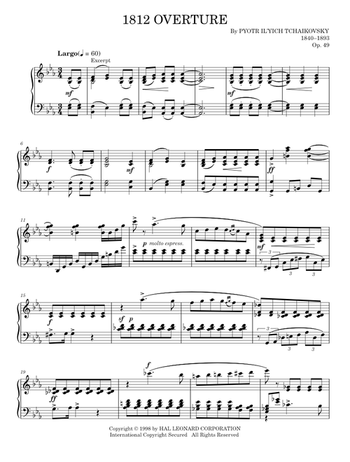 1812 Overture - Jeffrey Biegel, Pyotr Il'yich Tchaikovsky (Piano Solo)