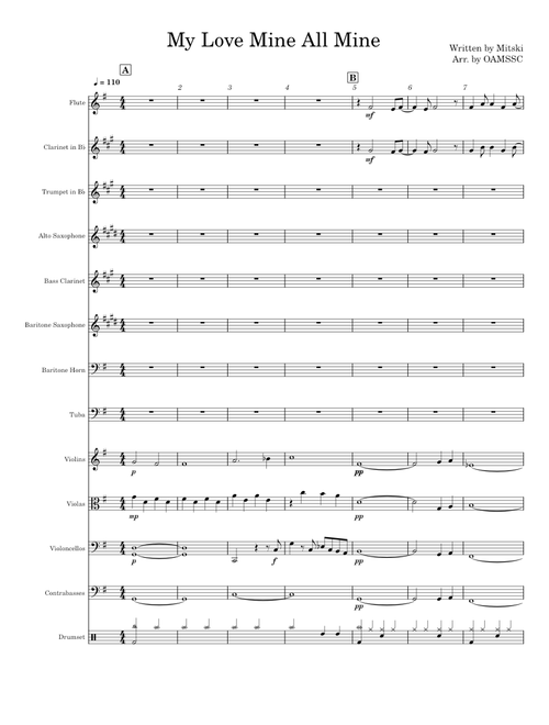 My Love Mine All Mine – Mitski - Arr. OAMSSC