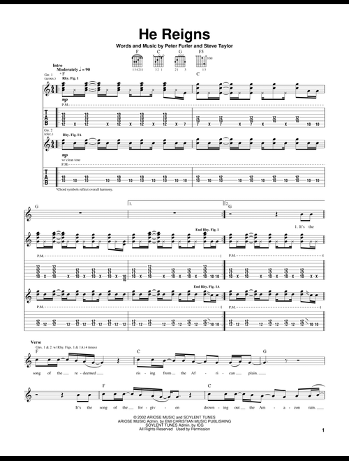 He Reigns - Newsboys (Guitar Tab)