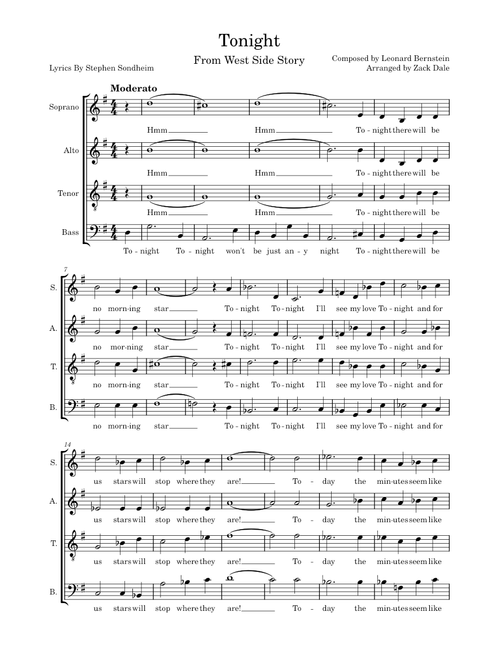 Tonight (from West Side Story) – Stephen Sondheim