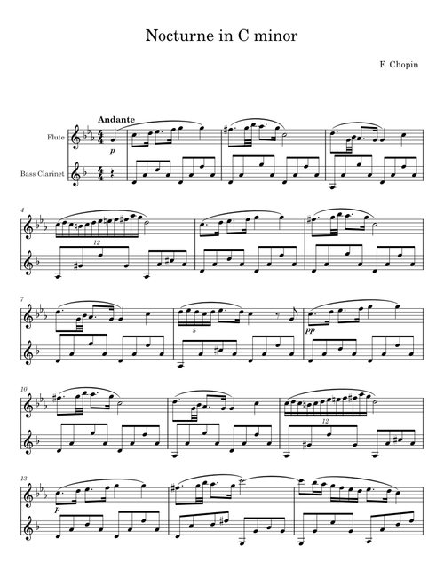 Chopin - Nocturne in C minor, Op. posth. - F Chopin