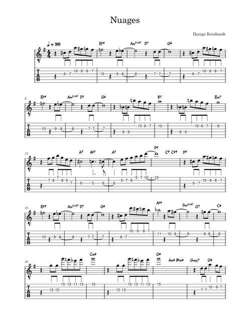 Nuages – Django Reinhardt Nuages