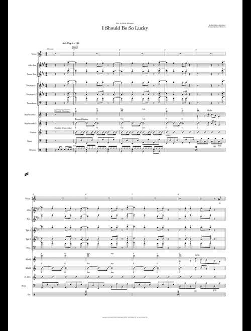 I Should Be So Lucky (Arr. Daryl McKenzie) - Kylie Minogue (Large Ensemble)