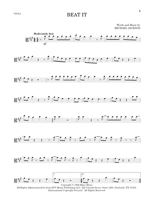 Beat It - Michael Jackson (Viola Solo)