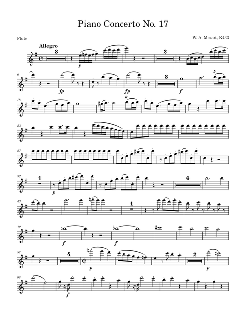 Piano Concerto No.17 in G major, K.453 – Wolfgang Amadeus Mozart