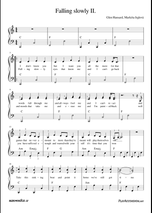 Guitar Chords For Falling Slowly