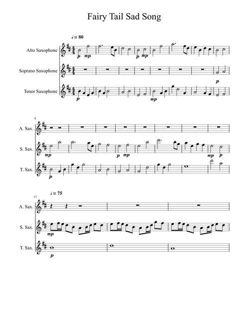 Fairy Tail Sad Song